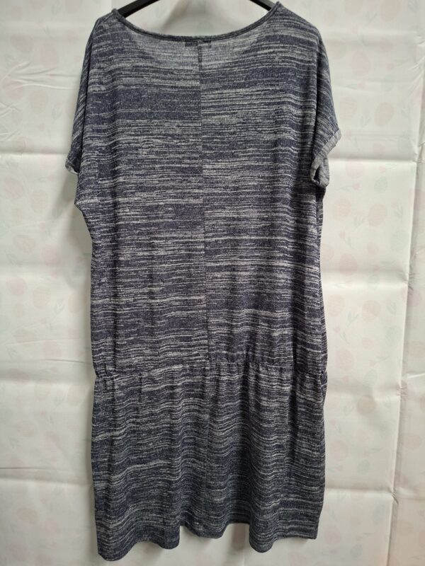 Liz Devy Casual Lifestyle jurk - Blauw-grijs gemêleerd - Maat XXL