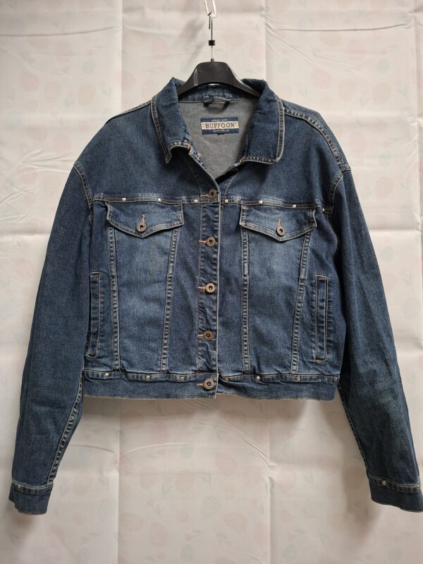 Buffoon spijkerjas / jeansjack - Middenblauw - Maat ca. 44-46