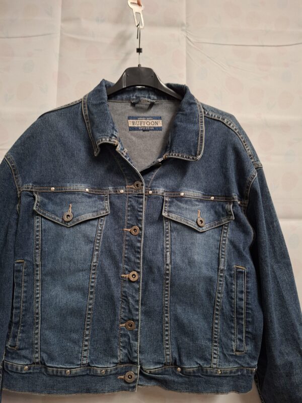 Buffoon spijkerjas / jeansjack - Middenblauw - Maat ca. 44-46