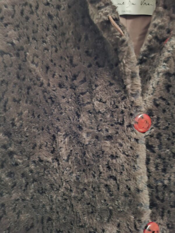 Comme Du Vrai Paris vintage faux fur gilet - Donkerbruin luipaardprint