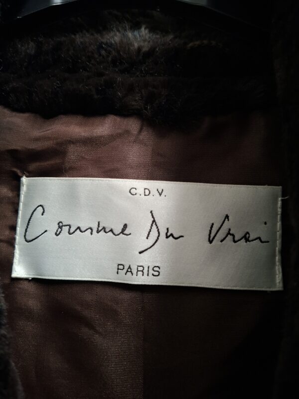 Comme Du Vrai Paris vintage faux fur gilet - Donkerbruin luipaardprint