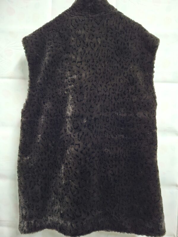 Comme Du Vrai Paris vintage faux fur gilet - Donkerbruin luipaardprint