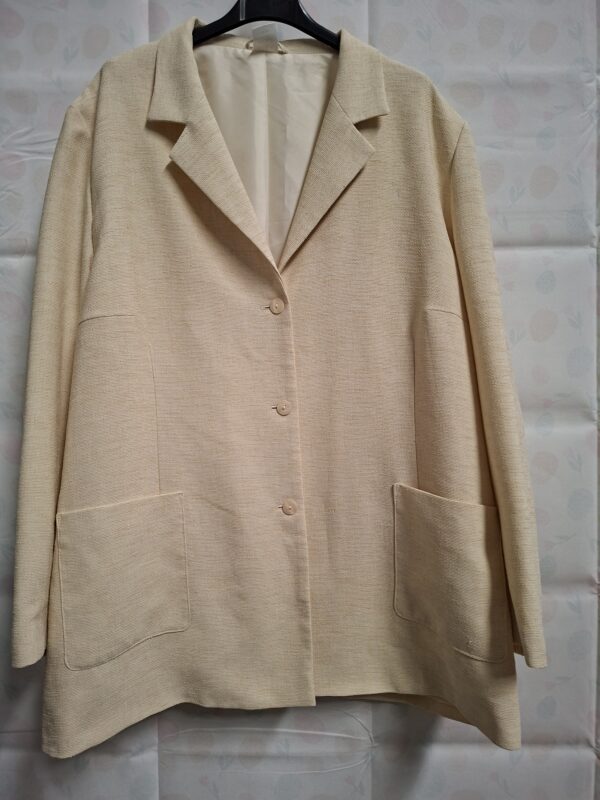 M&S Mode blazer - Crème/zacht geel - Maat 50