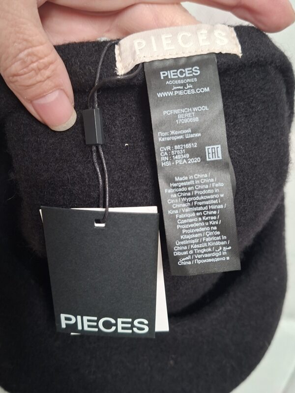 Pieces PCFRENCH Wool Baret Zwart One Size