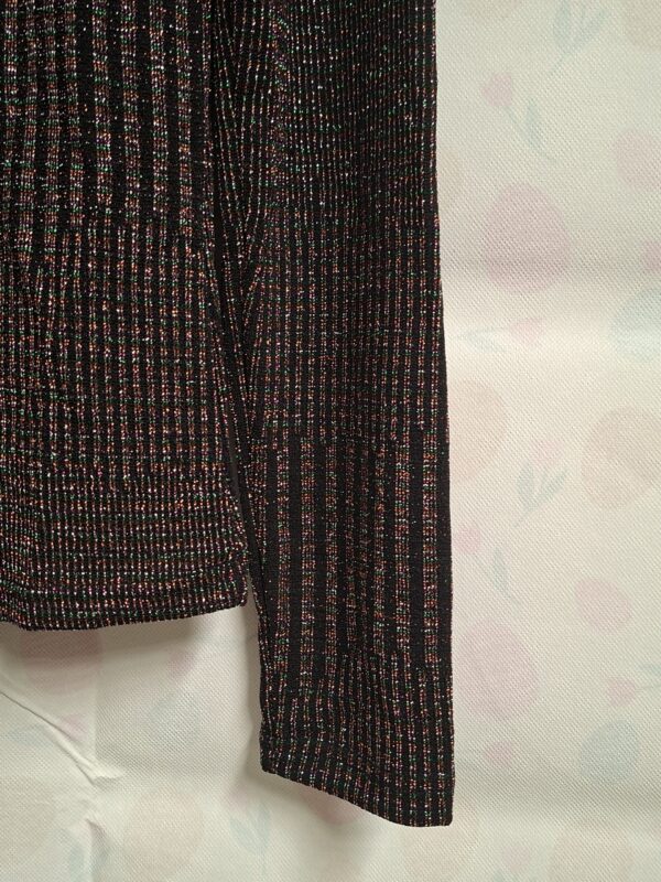 Pieces Shirt Zwart/Goud Metallic XS