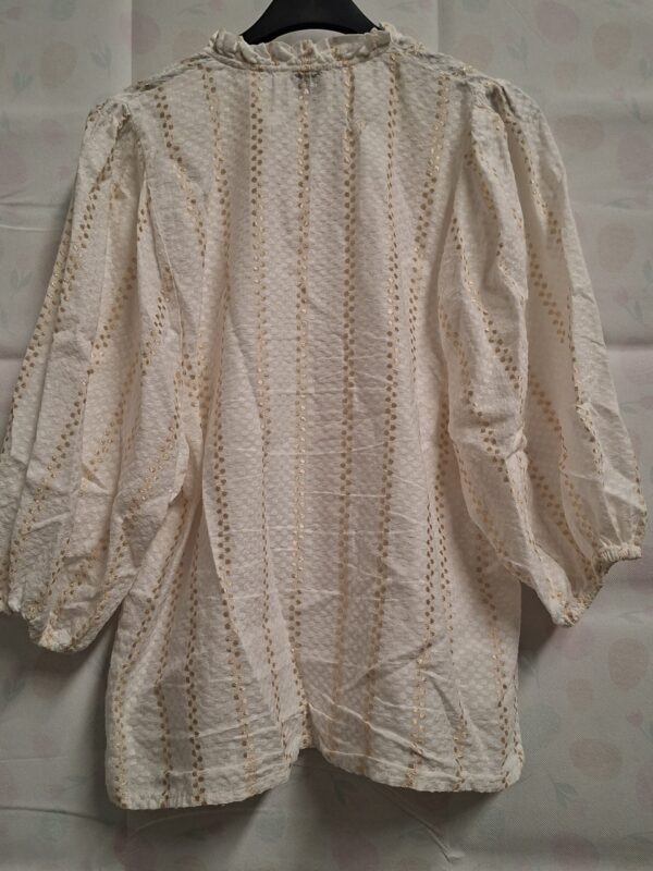 Shoeby Blouse Crème/Goud Metallic S