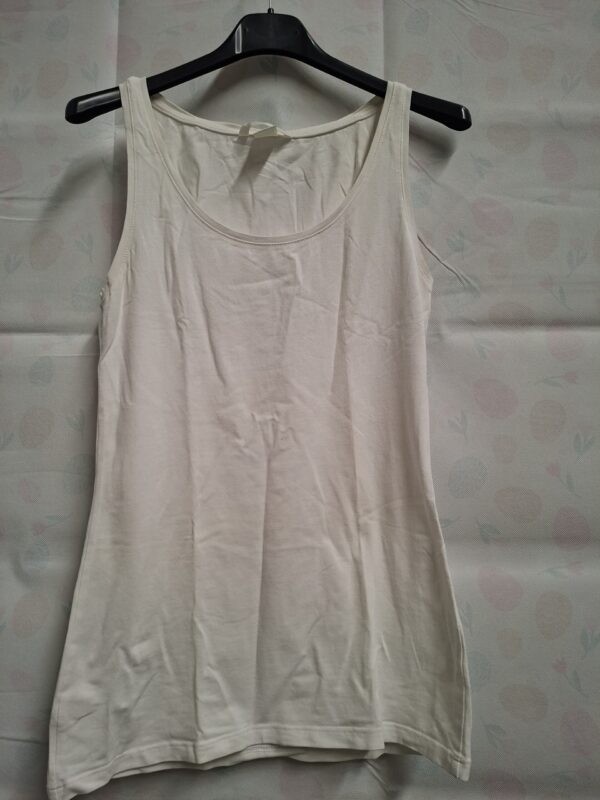 H&M Basic Hemdtop Gebroken Wit S