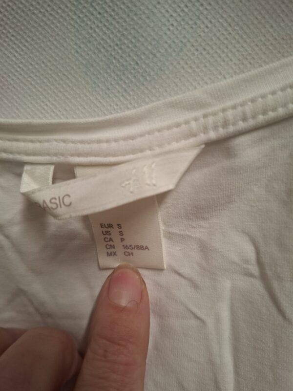H&M Basic Hemdtop Gebroken Wit S