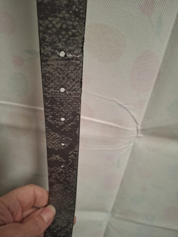 Eksept Riem Grijs Metallic Slangenprint Maat 85