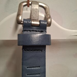 Leren Riem Blauw/Grijsblauw Maat 85