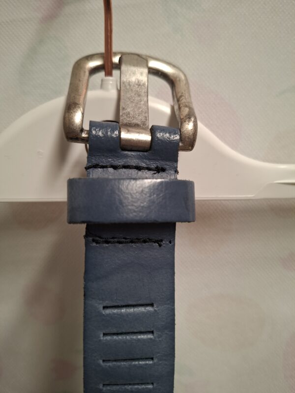 Leren Riem Blauw/Grijsblauw Maat 85
