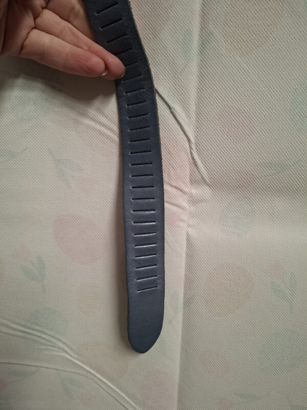 Leren Riem Blauw/Grijsblauw Maat 85