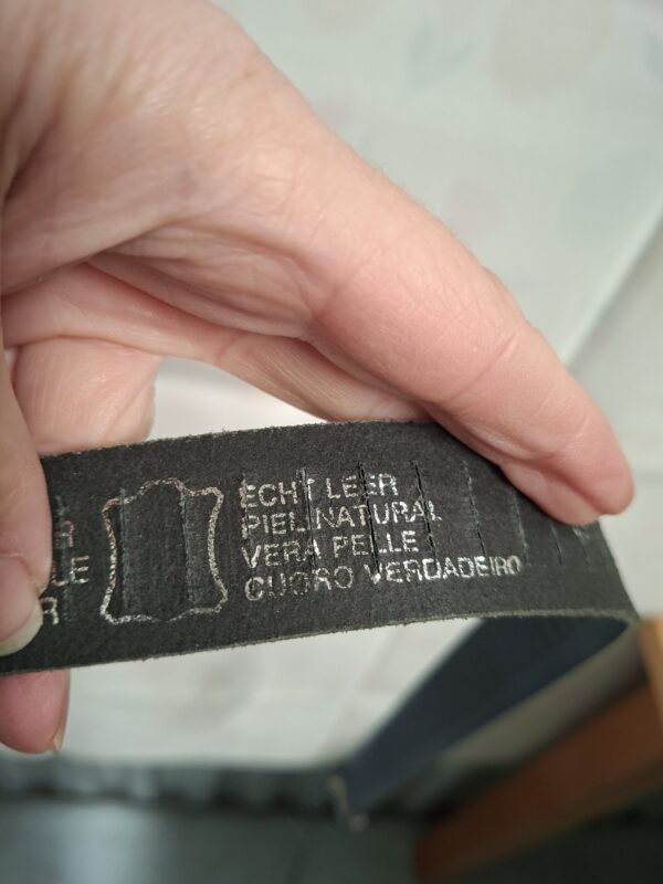 Leren Riem Blauw/Grijsblauw Maat 85