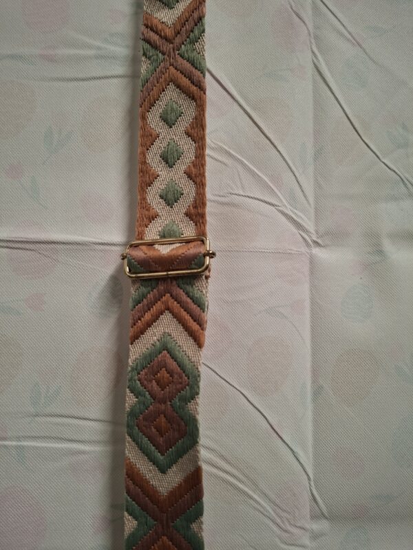 Mode Cintura Tasband Boho Chevron Crème/Roest/Groen