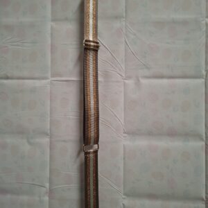 Tasband Taupe/Rosé Goud Glitter Strepen