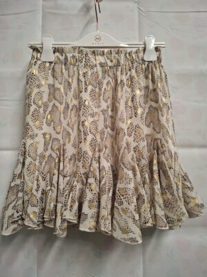 Drôle de Copine Paris Rokje Beige/Goud Slangenprint S/M