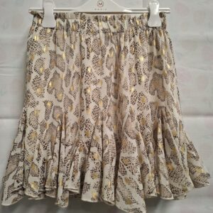 Drôle de Copine Paris Rokje Beige/Goud Slangenprint S/M