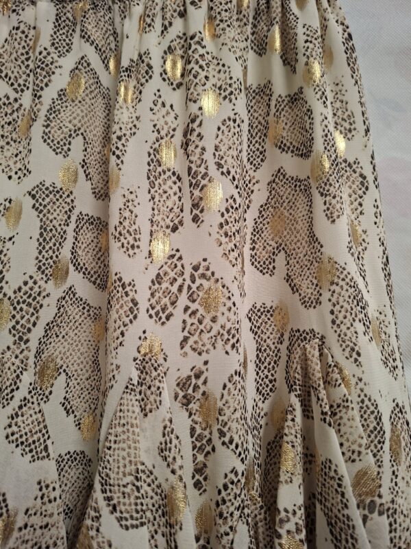Drôle de Copine Paris Rokje Beige/Goud Slangenprint S/M
