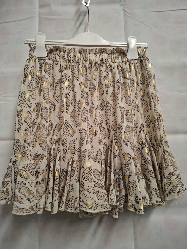 20260318_123912 Drôle de Copine Paris Rokje Beige/Goud Slangenprint S/M