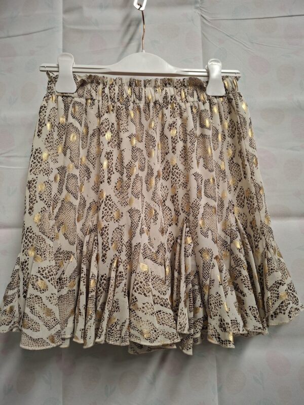 Drôle de Copine Paris Rokje Beige/Goud Slangenprint S/M