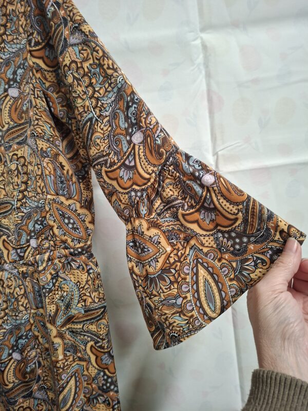 Costes Maxi Jurk Oker/Bruin Paisley Print 38