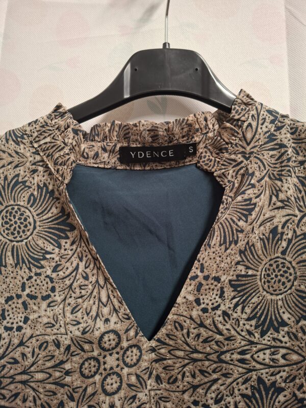 Ydence Boho Set Top + Rok Taupe/Blauw Paisley Print