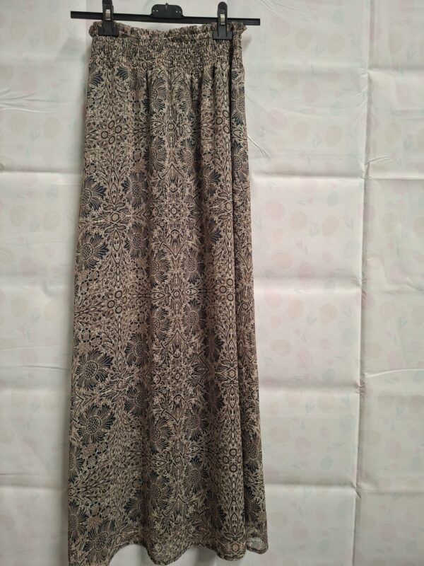 Ydence Boho Set Top + Rok Taupe/Blauw Paisley Print