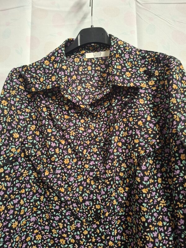 Gossip Set Top + Rok Zwart Bloemenprint XS