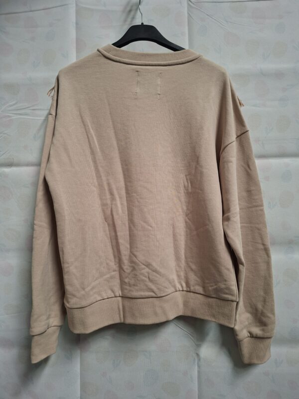 Cotton Club Fringe Sweater Beige Small