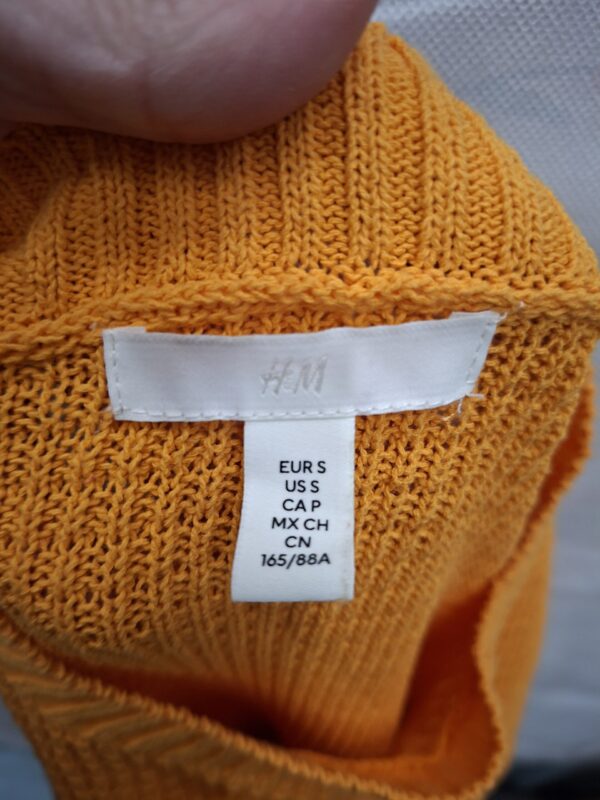 H&M Gebreide Trui-jurk Oranje S — 100% Katoen