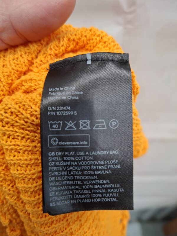 H&M Gebreide Trui-jurk Oranje S — 100% Katoen