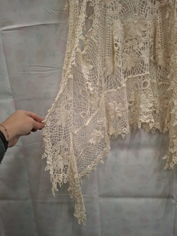 Miss Line Haakwerk Kant Vest Ecru/Crème — Boho Chique