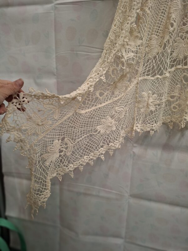 Miss Line Haakwerk Kant Vest Ecru/Crème — Boho Chique