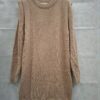 By Clara Paris Gebreide Trui-jurk Camel TU (One Size)