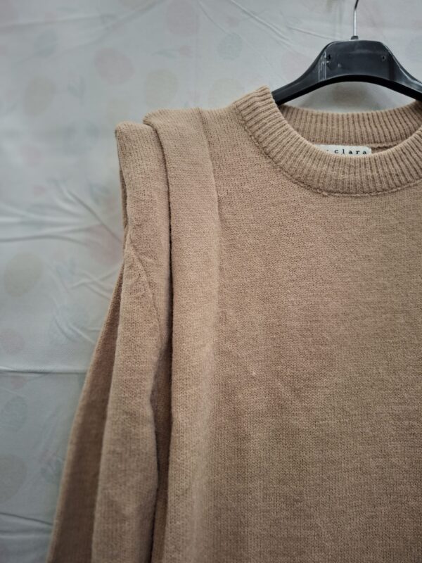 By Clara Paris Gebreide Trui-jurk Camel TU (One Size)