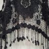 Zwart Kant Vest met Franje — Boho Chique