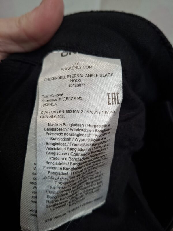 Only Kendell Eternal Ankle Jeans Zwart M/30 — Rits Enkels