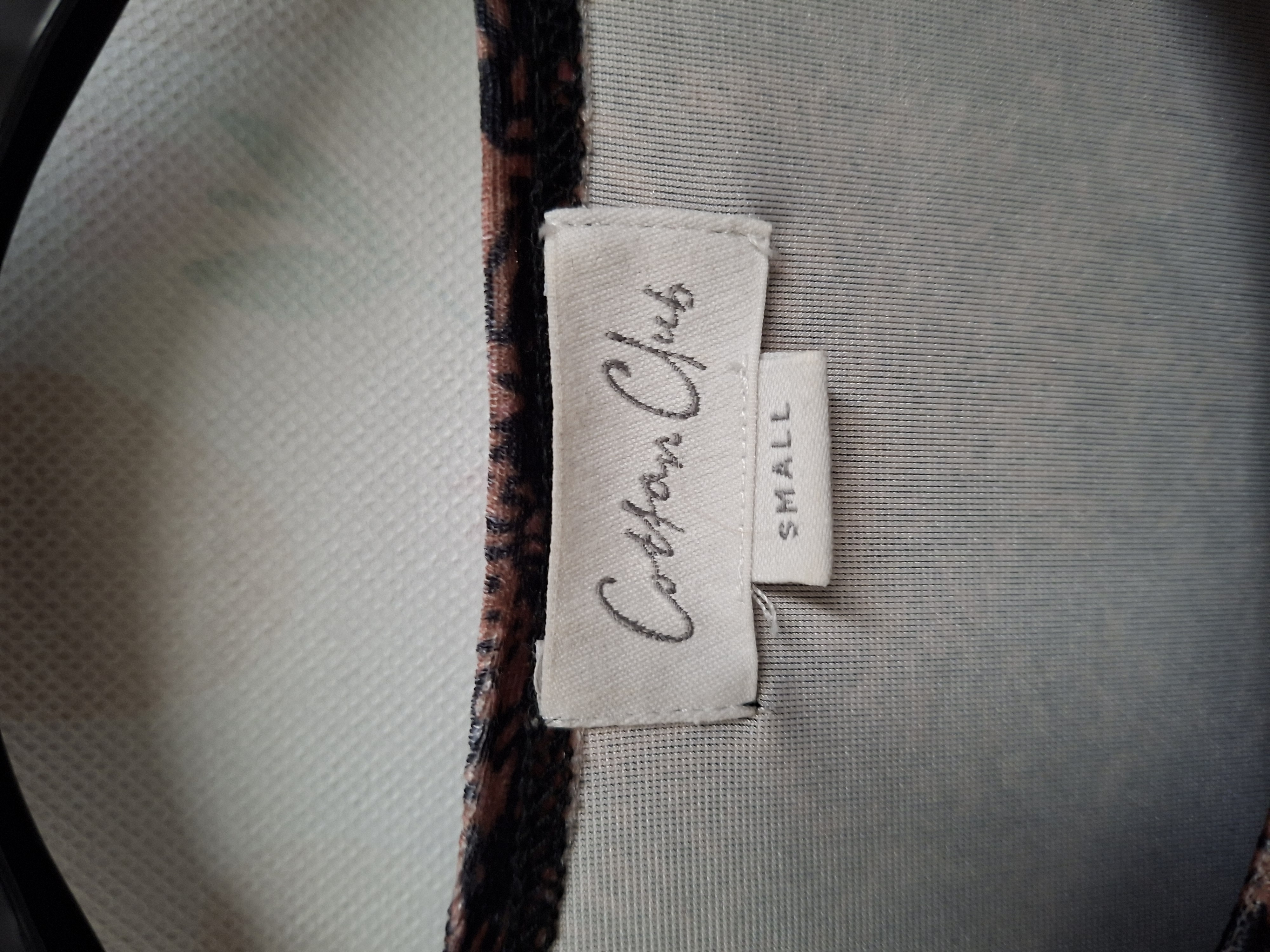 Cotton Club Velours Shirt Zwart/Roze Print Small