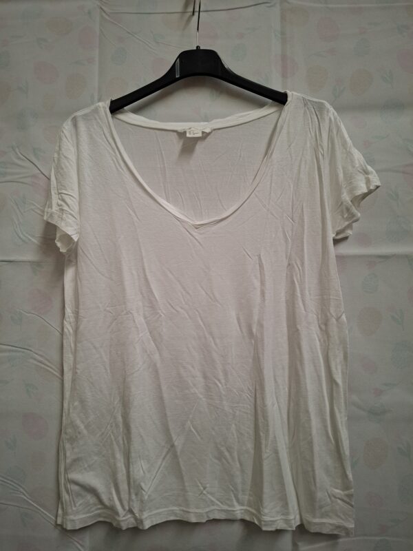 H&M Basic T-shirt Wit V-hals S