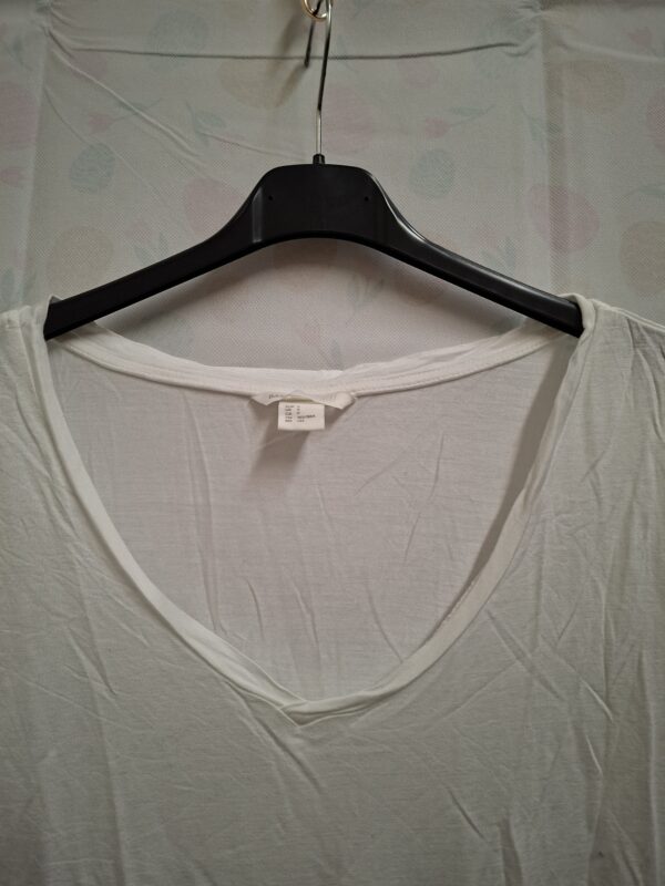 H&M Basic T-shirt Wit V-hals S