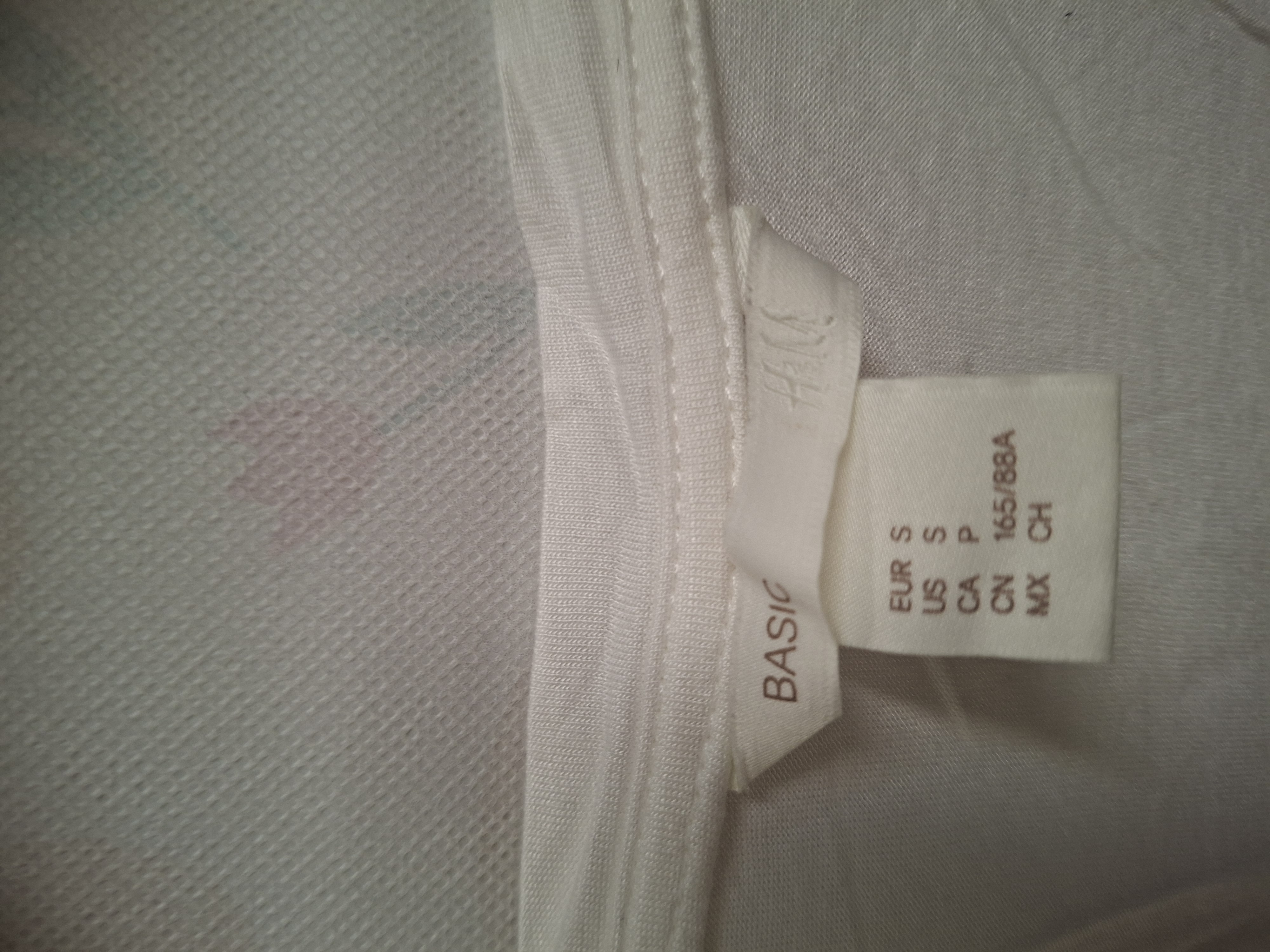 H&M Basic T-shirt Wit V-hals S