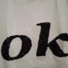 H&M T-shirt Wit "ok" Strass Logo S
