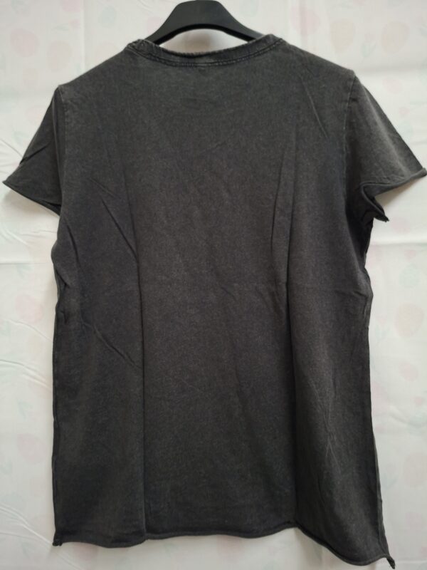 Only Life T-shirt "Wild Thing" Zwart Stonewash