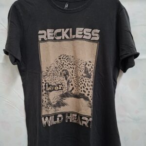 Only T-shirt "Reckless Wild Heart" Zwart S — 100% Cotton BCI