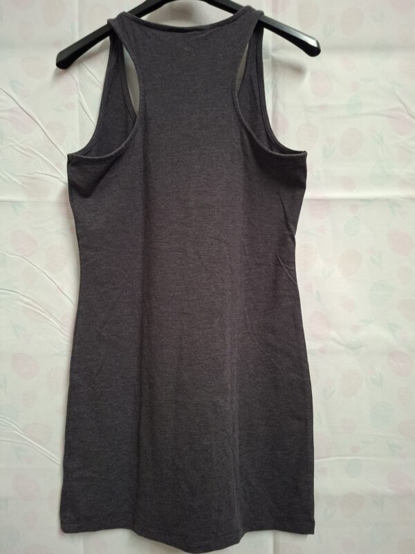 H&M Basic Mouwloos Jurkje / Lang Top Donkergrijs S — 55% Cotton