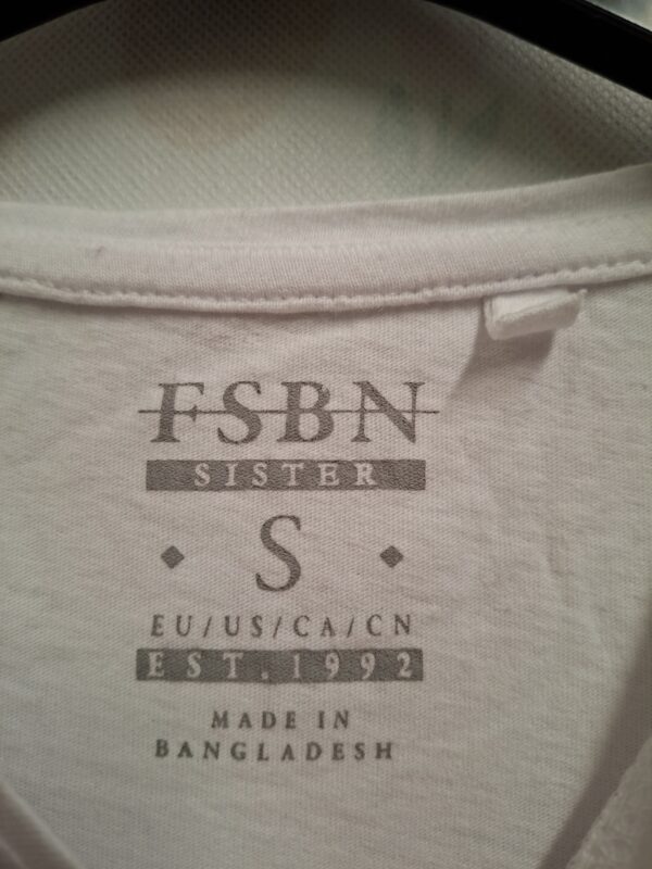 FSBN Sister T-shirt Wit S — Basic Ronde Hals