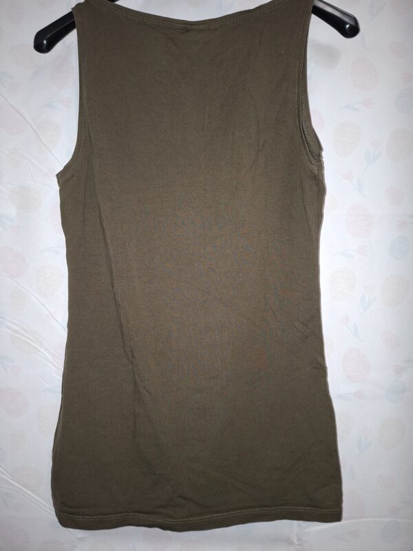 H&M Basic Topje Mouwloos Hemdje Khaki Groen/Bruin