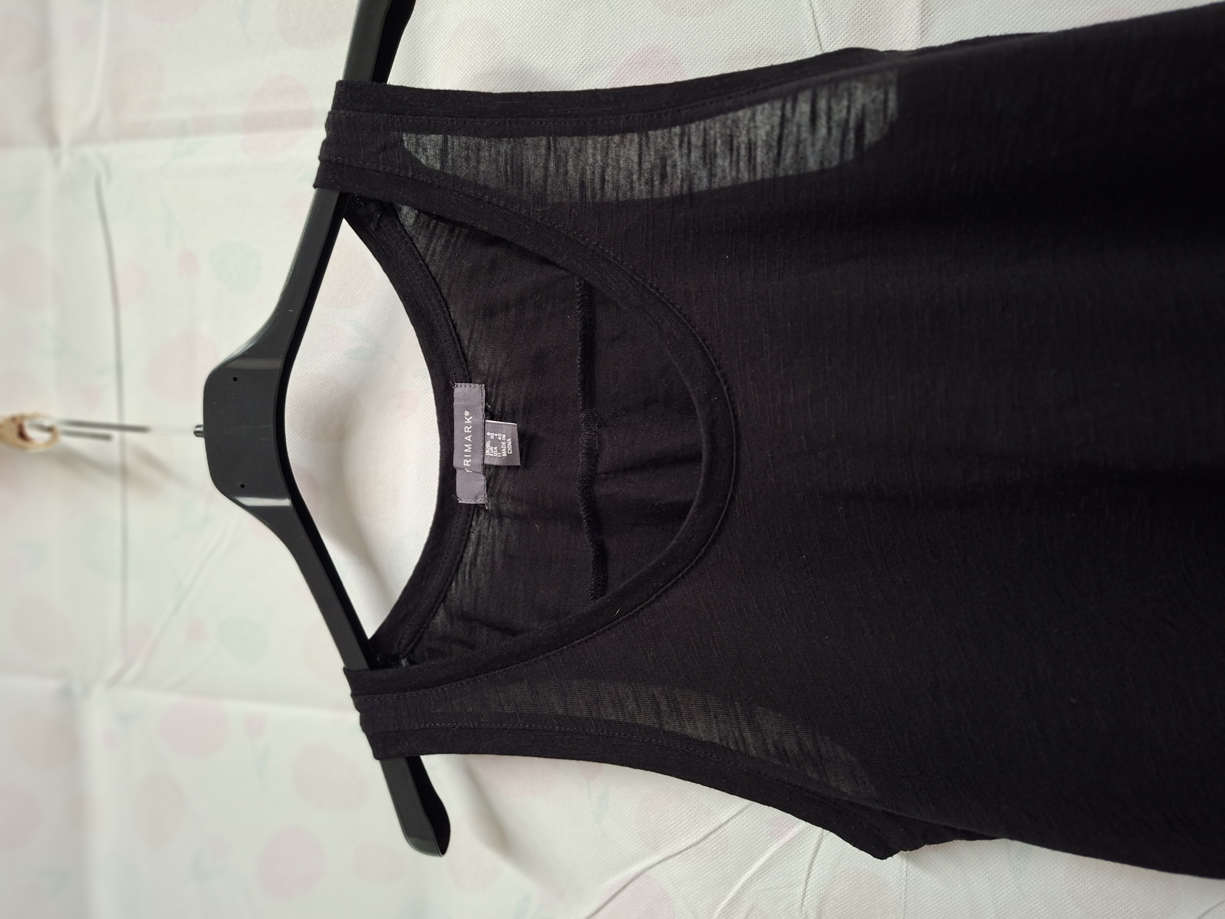 Primark Mouwloos Topje Hemdje Zwart EUR 36 — Ronde Hals