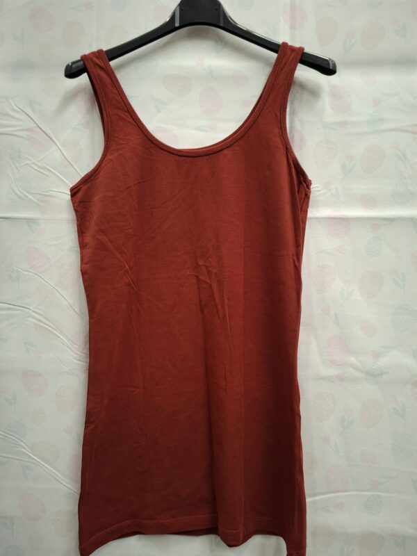 Only Mouwloos Topje "Only Because It's A Passion" Roestbruin S