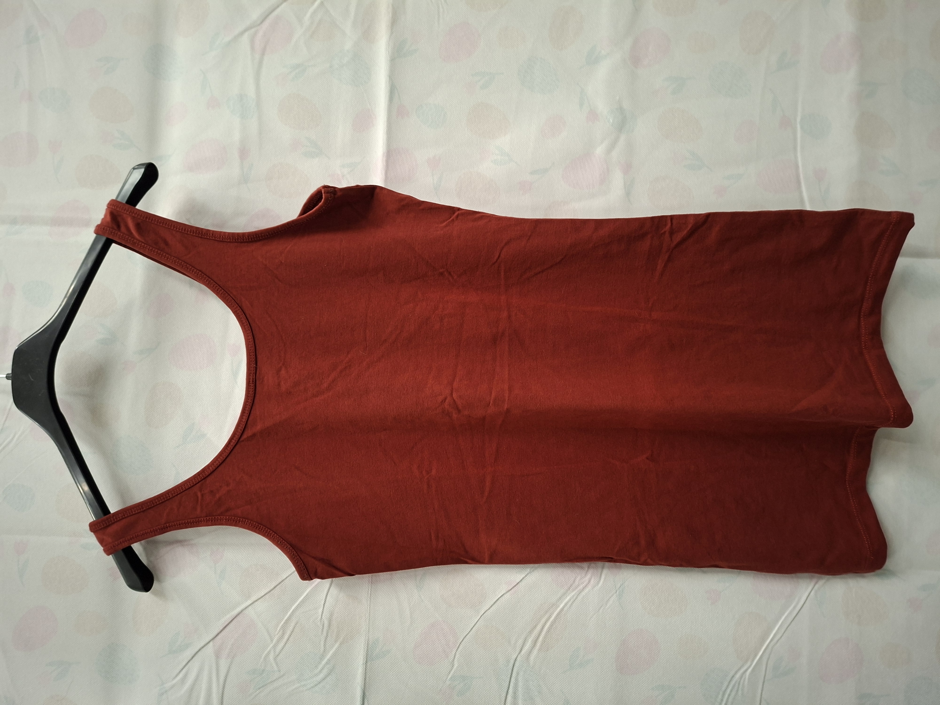 Only Mouwloos Topje "Only Because It's A Passion" Roestbruin S